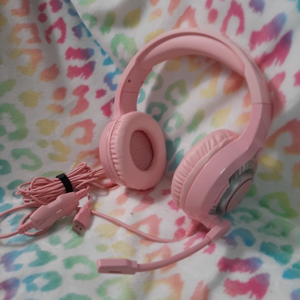 Nivava K6 Pink RGB Gaming Headet